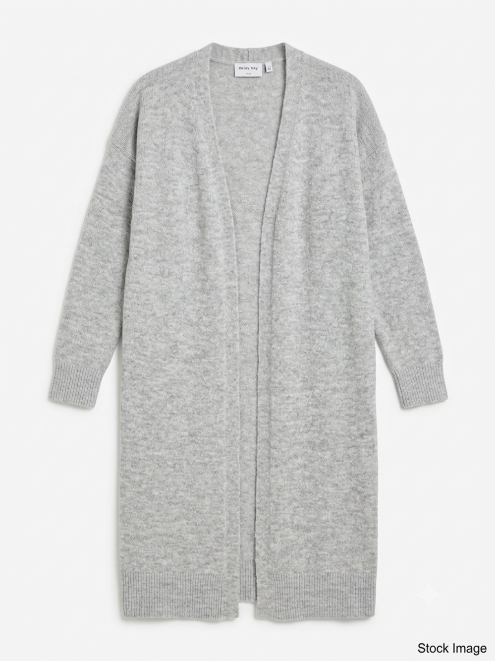 Noisy May Lightweight Duster Cardigan - Size XS - Light Heather Grey